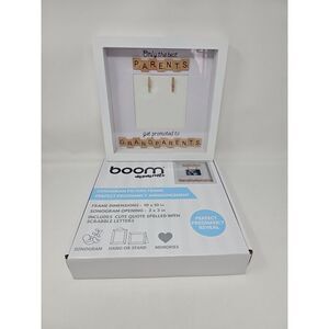 Boom‎ Moments Sonogram Picture Frame 10X10 New Grandparents Pregnancy Reveal